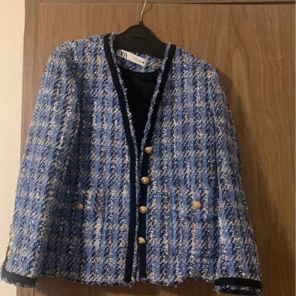 Zara chanel style tweed jacket